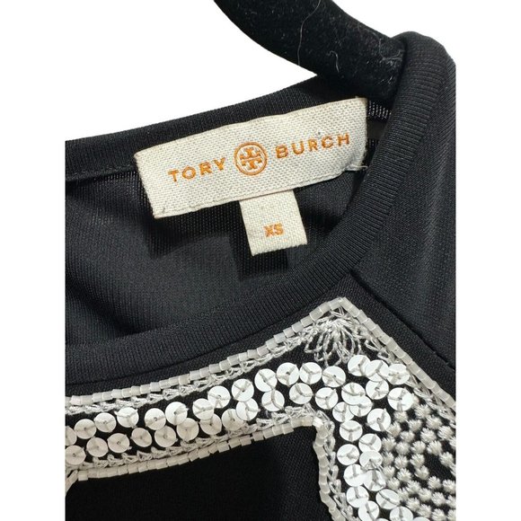 Tory Burch Black Embellished Maci Dress XS Style 41132431 ($495 Retail) FLAW - Picture 10 of 13